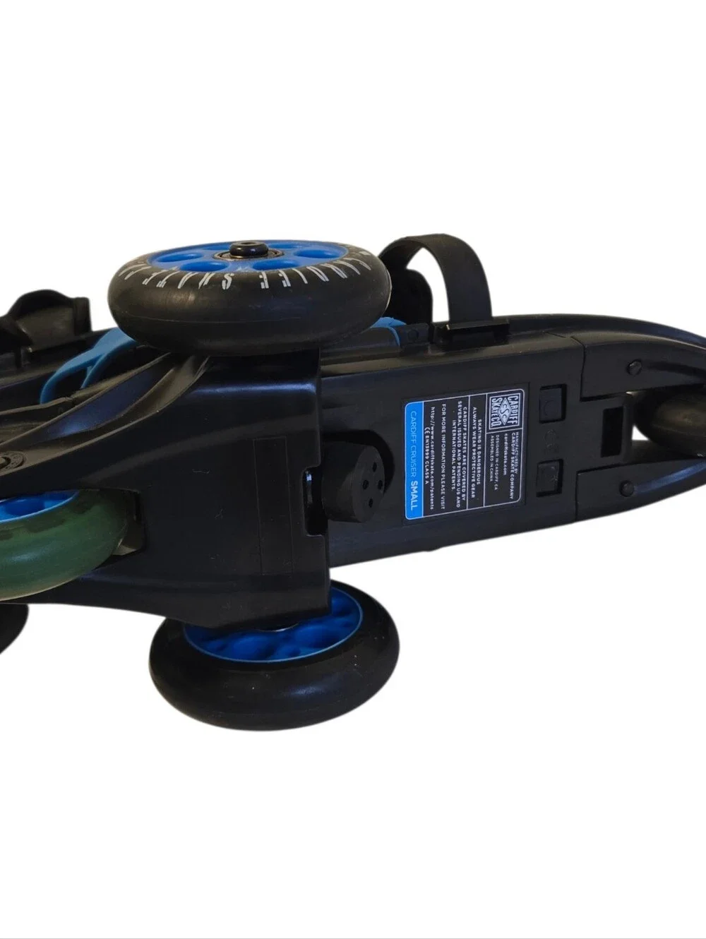 Cardiff Skate Company Cruiser Strap Step-in Skates Blue/Black, Size Adult Small